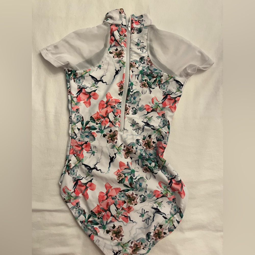 Oh La La floral leo with cap sleeve